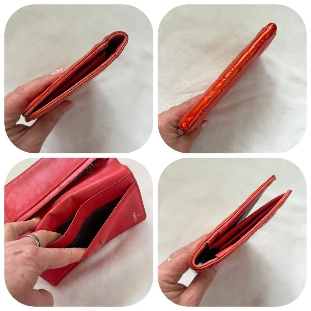 CHANEL Patent Leather Mademoaelle Lucky Symbols Bi-Fold Wallet